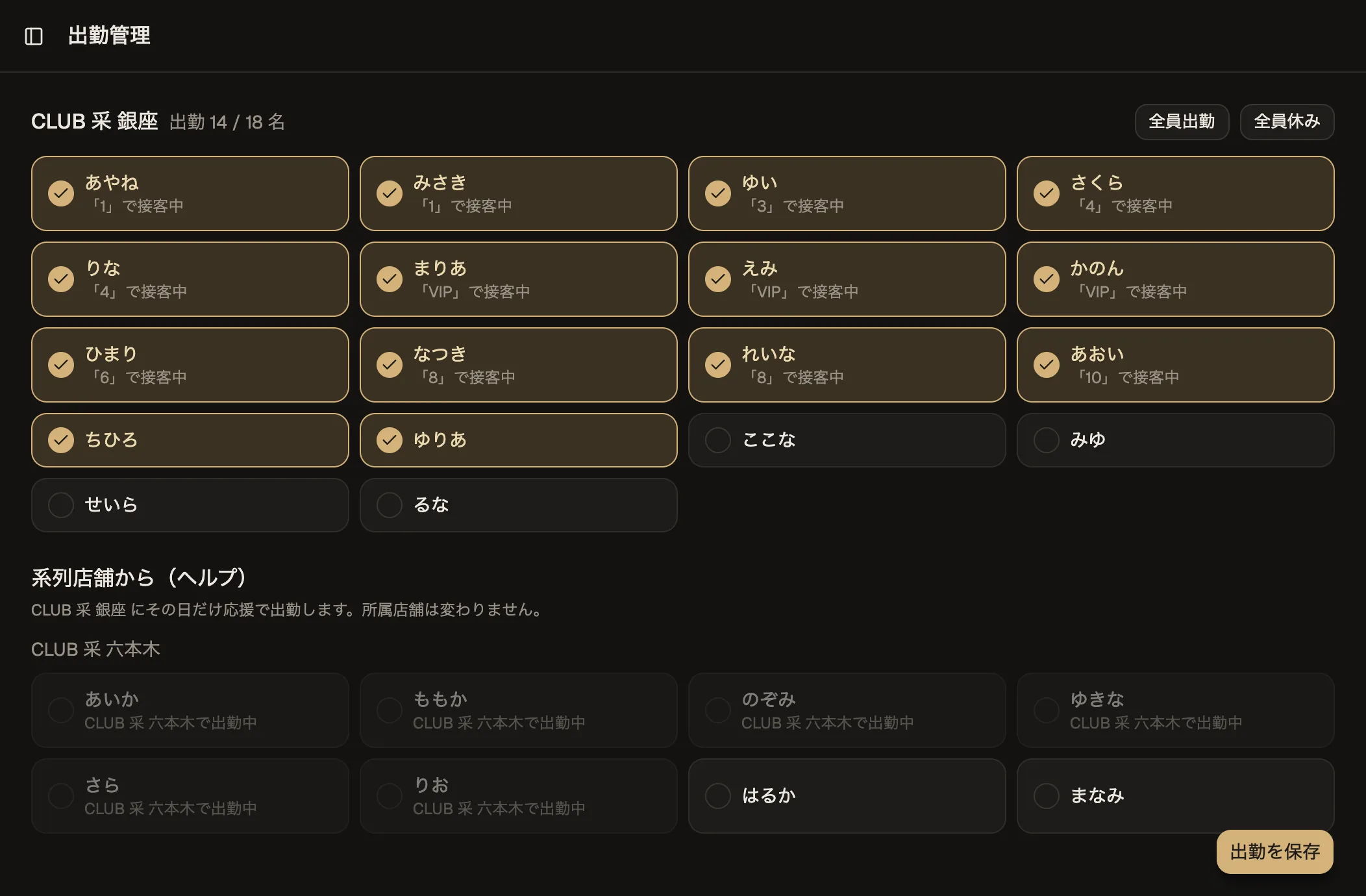 出勤管理